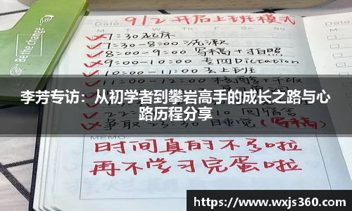 李芳专访：从初学者到攀岩高手的成长之路与心路历程分享