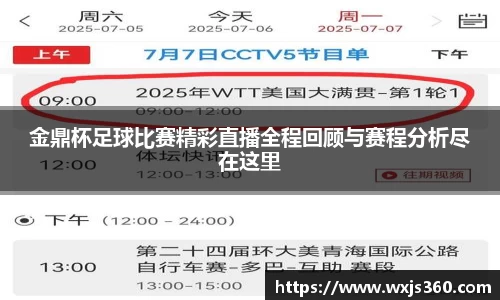 金鼎杯足球比赛精彩直播全程回顾与赛程分析尽在这里