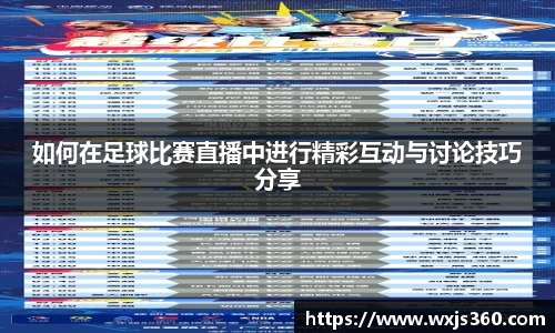 如何在足球比赛直播中进行精彩互动与讨论技巧分享