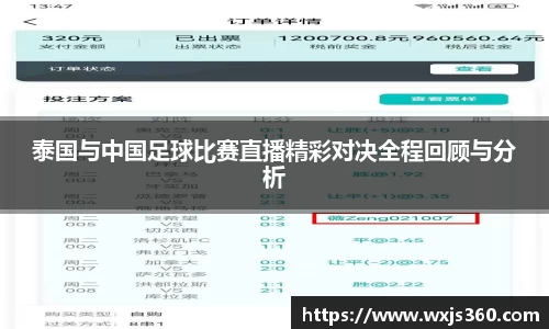 泰国与中国足球比赛直播精彩对决全程回顾与分析