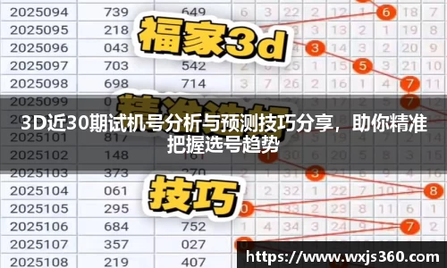 3D近30期试机号分析与预测技巧分享，助你精准把握选号趋势